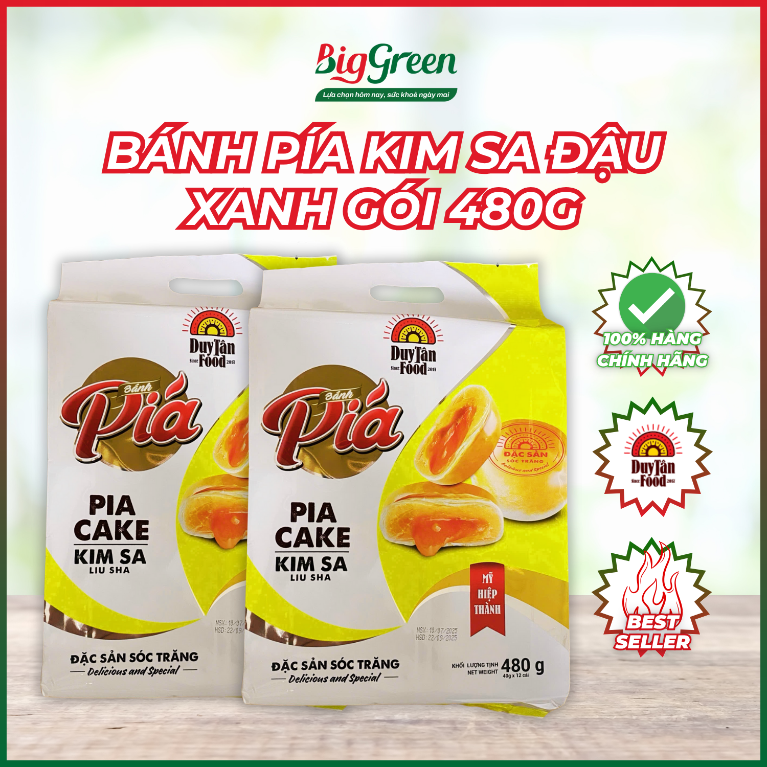 Bánh Pía Kim Sa Đậu Xanh 480g (8936137120798)