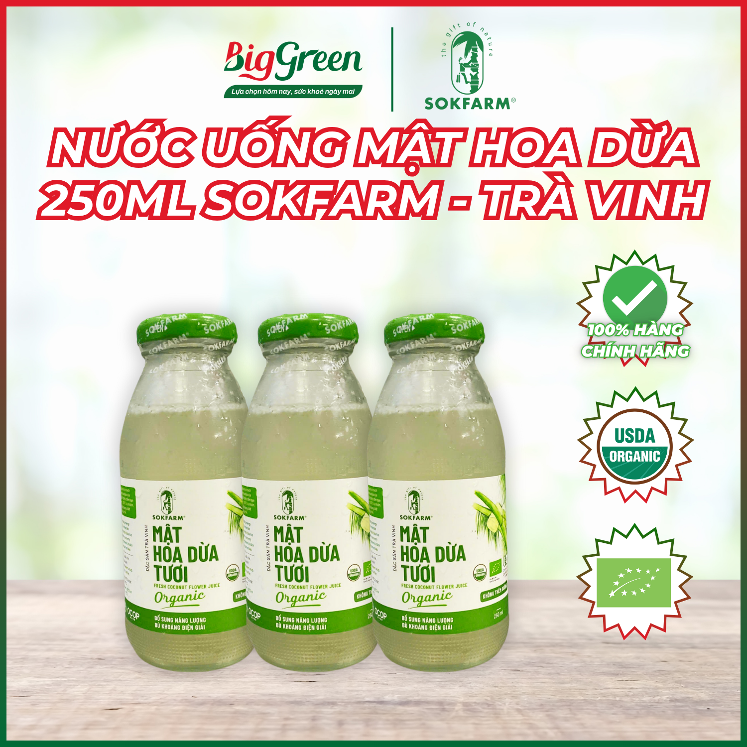 Nước Mật Hoa Dừa SOKFARM