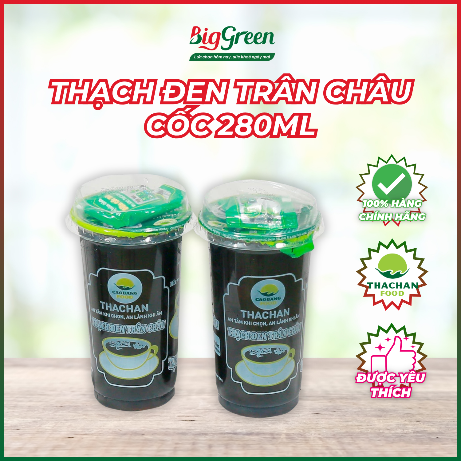 Thạch đen Trân Châu cốc 280ml
