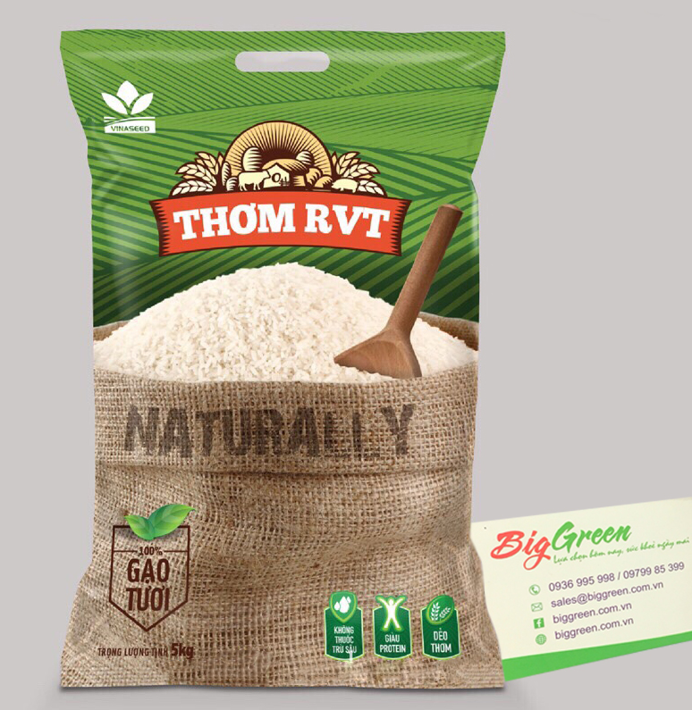 Gạo thơm RVT (Túi 5kg)
