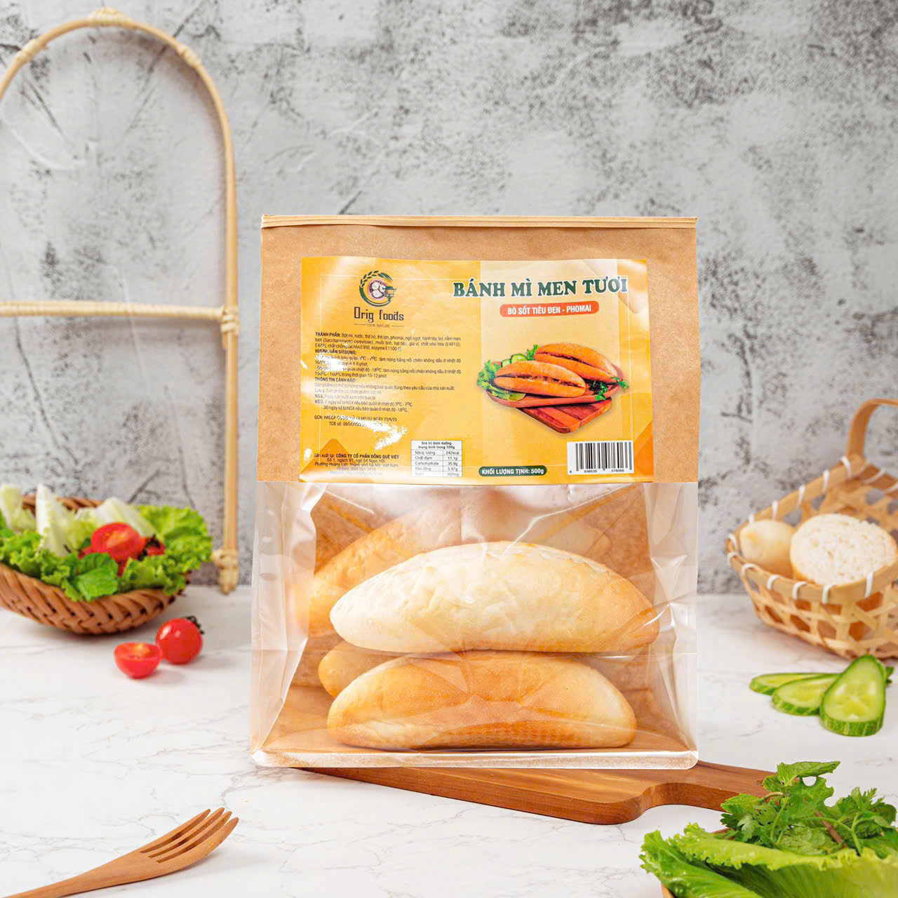 Bánh Mỳ Men Tươi ( Bò Xốt Tiêu Đen Phomai 300g)