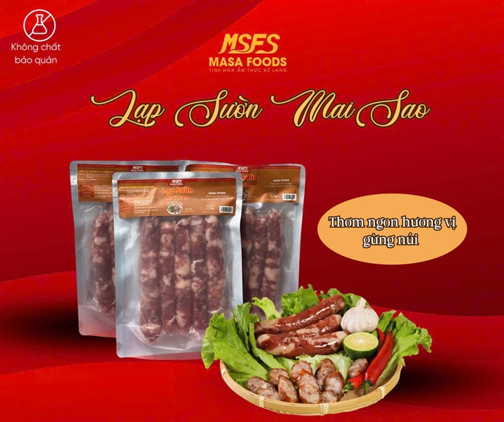 Lạp sườn Mai Sao 500g - lạng Sơn