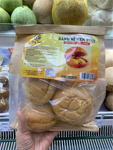 Bánh Mỳ Men Tươi Nguyên Cám 300g-Xá Xíu Phô Mai