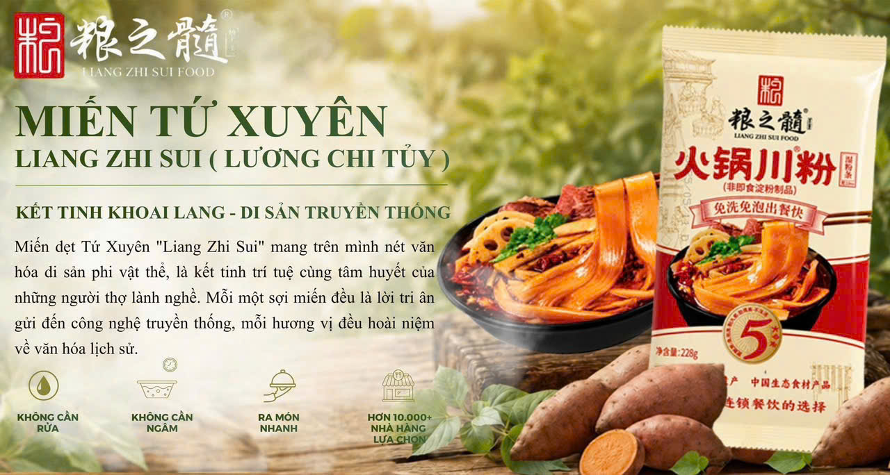 Miến dẹt Tứ Xuyên gói 220g
